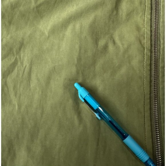 London Fog Green Windbreaker Style Full Zip Jacket Button Overlay Men Size Large - Picture 10 of 16